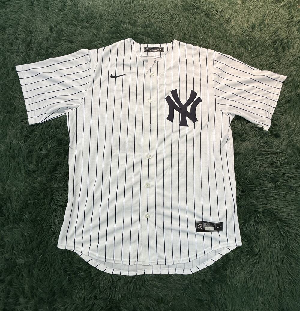 Nike Men's Aaron Judge New York Yankees Pinstripe Baseball Jersey Size L MLB